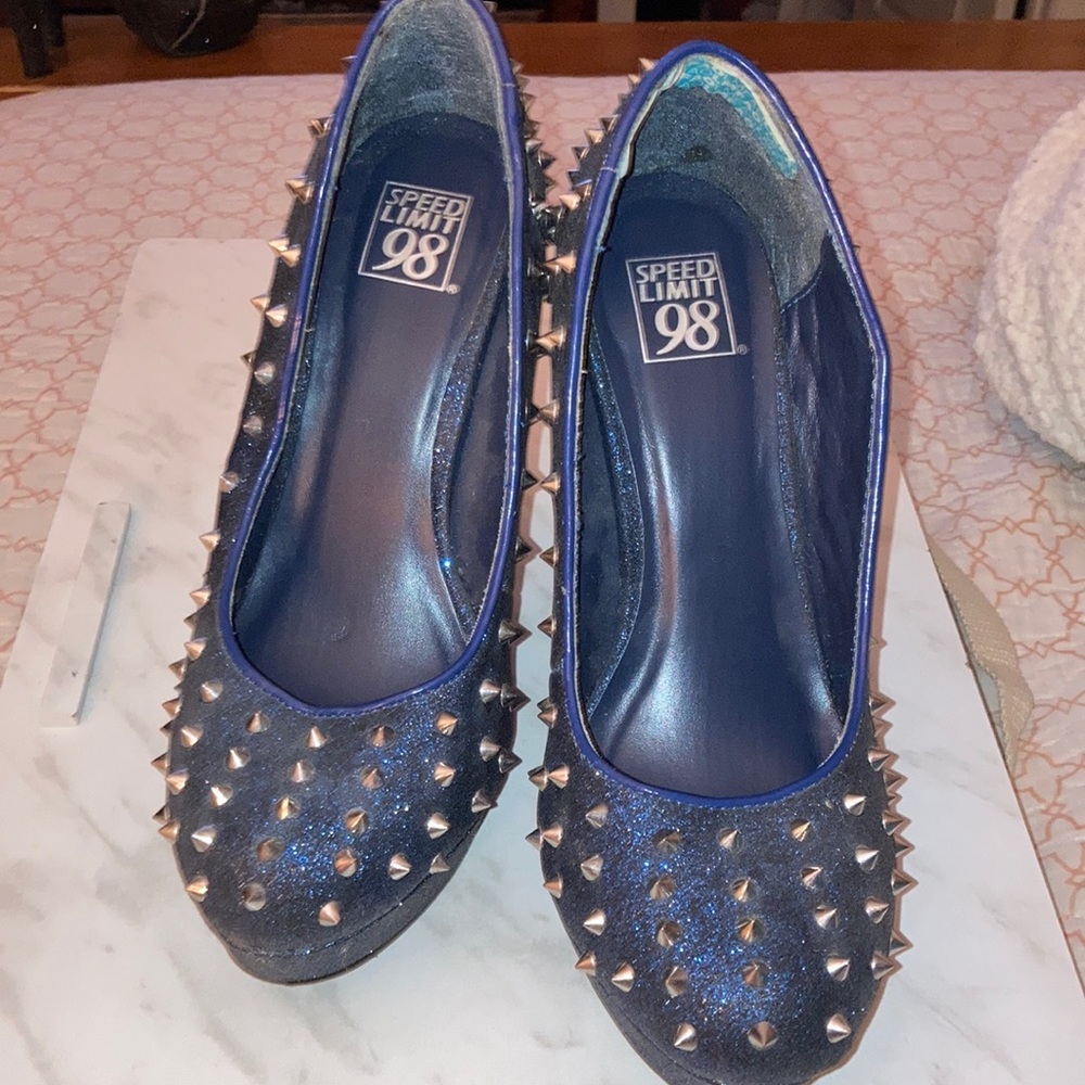 COPY - Speed Limit 98 blue spike heels
